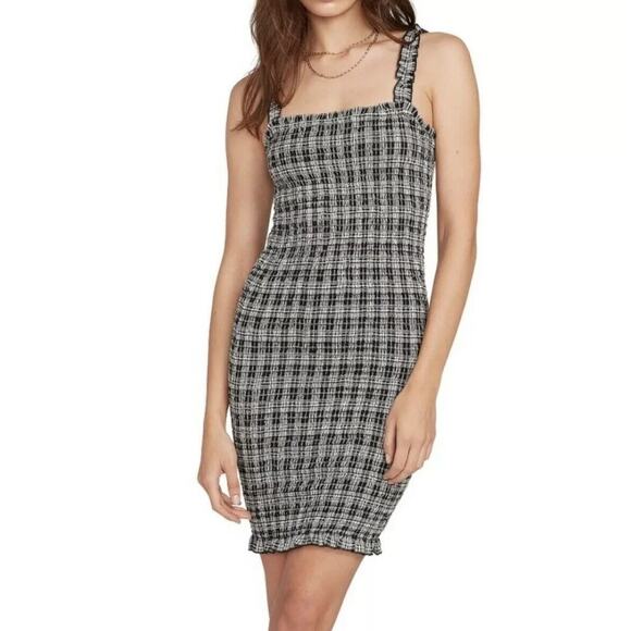 Volcom Seeriously Plaid Bodycon Dress Small Nordstrom New NWT Summer - Picture 5 of 7